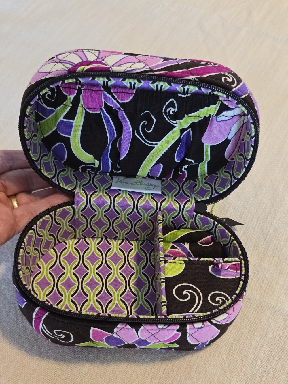 Vera Bradley Purple Punch-large Tote And Other Pieces - Picture 4 of 7